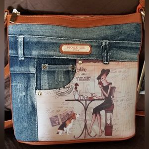 Nicole Lee Denim Cross Body Purse Brand New!